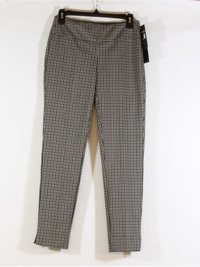Zac & Rachel Women's Black & Cream Houndstooth Slim Ankle Pants NWT